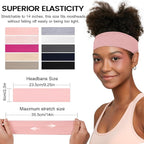 10 PCS Headbands for Women - Fashion Non Slip Cotton Headbands for Women and Men Perfect for Sports and Outdoor Activities in Summer,Including Running, Yoga, Cycling, Gym Workouts