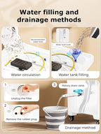 Innovative Touch Screen Dual System Japanese Head Spa Equipment, with 60L Large Water Storage Tank, Support 360°Water Circulation & Light Therapy