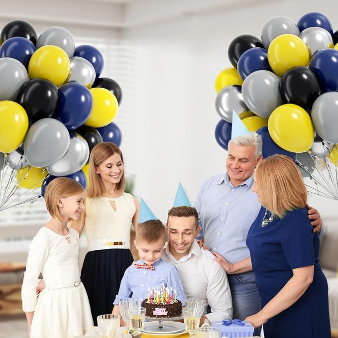 60pcs 12inch Black and Yellow Balloons - Image 6