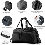 Weekender Duffel Bag with Shoe Compartment And Wet Pocket-Luggage Everyday Overnight Bag for Men and Women Travel-Carry On Gym Bag