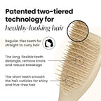 Tangle Teezer Ultimate Detangler Hairbrush, Eliminates Knots & Reduces Breakage, Mini Hair Brush for Travel, Small Hands & All Hair Types, Oat Cream