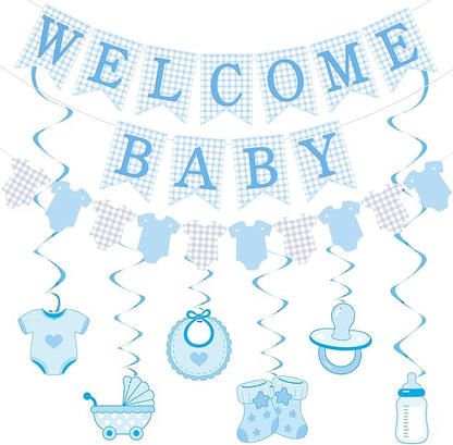 Baby Shower Decorations | Welcome Baby Sign Banner by XenoptyChron