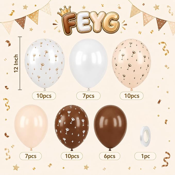 Brown Balloons, for Girls Birthday Wedding Party Decorations - Image 2