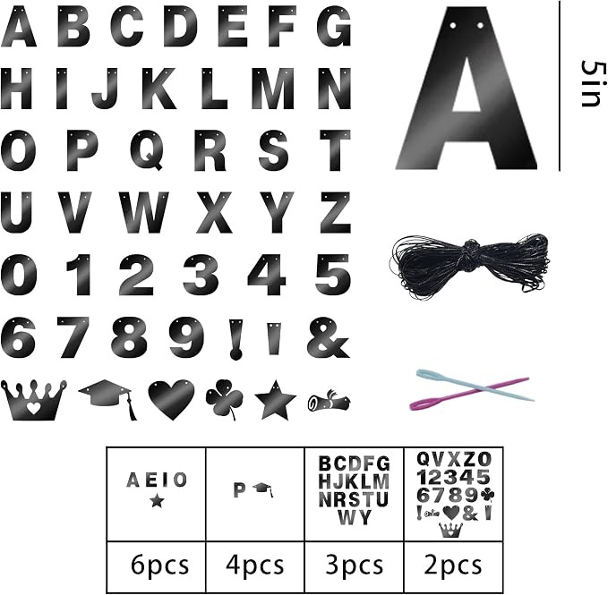 131 PCS Custom Banner DIY Letter Banners Personalized Banner | Make Your Own - Image 2