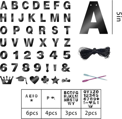 131 PCS Custom Banner DIY Letter Banners Personalized Banner | Make Your Own - Image 2