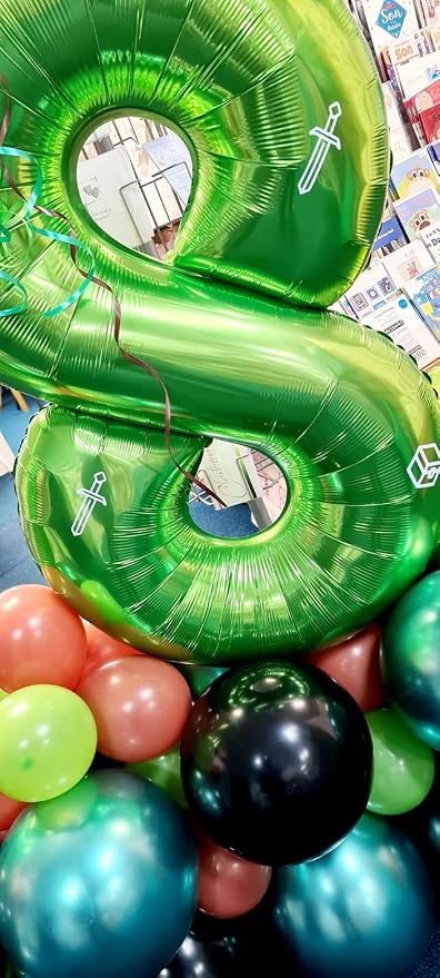 Green Number 8 Balloon 40 Inch, 8th Birthday Party Decorations Men Women | Foil - Image 2