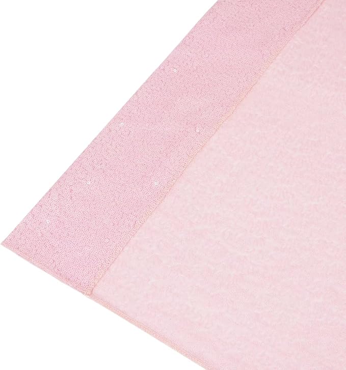 Eternal Beauty Pink 3mm Sequin Backdrop 2x8 Ft 2 Pack Wedding | Dense Sparkle - Image 7
