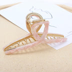Big Large Butterfly Acetate Hair Clamps with Strong Hold for Long Thick Hair - 4.7" Hair Claw Clips for Women (1 Pc, Pink)