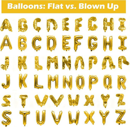 62 Pcs Gold Letter Balloons, Custom 2 Set A-Z Set - Image 4