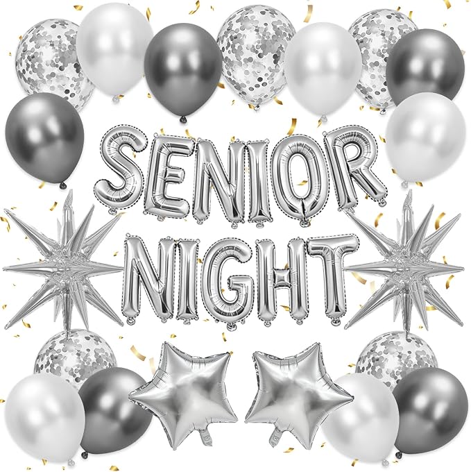 Silver Senior Night Decorations by Aposwow