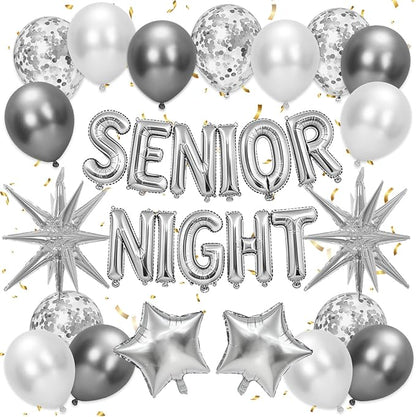 Silver Senior Night Decorations by Aposwow