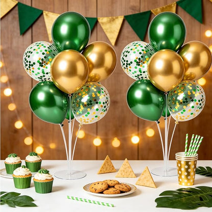 6 Set Sage Green and Gold Balloon Centerpieces - Image 2