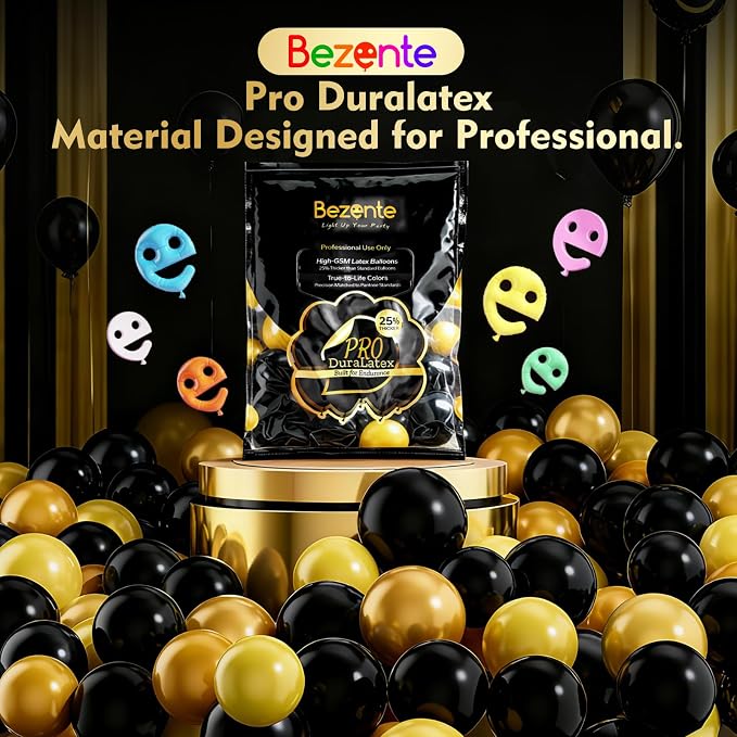 Pro Duralatex Black Extra-Thick Balloons 100 Pack 12 inch | Black Balloons - Image 7