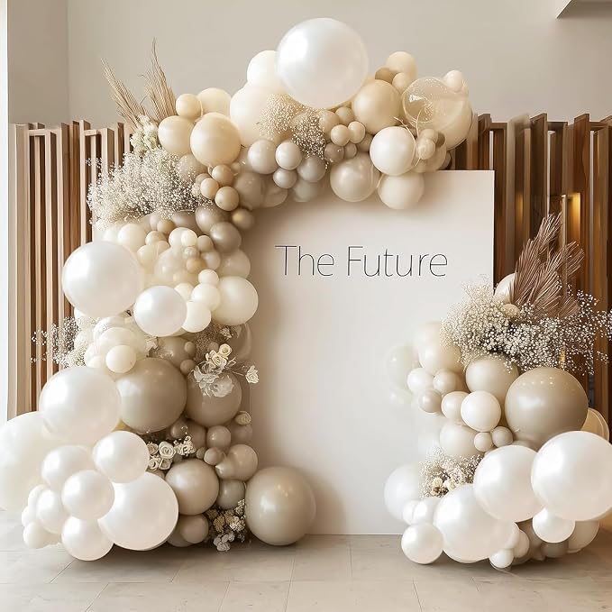 RUBFAC Pearl White Balloons Different Sizes 105pcs 5/10/12/18 Inches - Image 5
