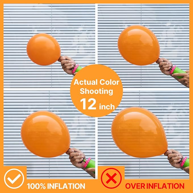 PartyWoo Orange Balloons 50pcs Orange Latex Helium Balloons 5 Inch | Birthday - Image 5
