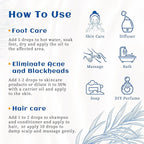 HIQILI 1 Fl Oz Tea Tree Oil, Nail Growth, Hair Restoration, Can be Added to Shampoo, Body wash, Foot Soak Use - 30ML