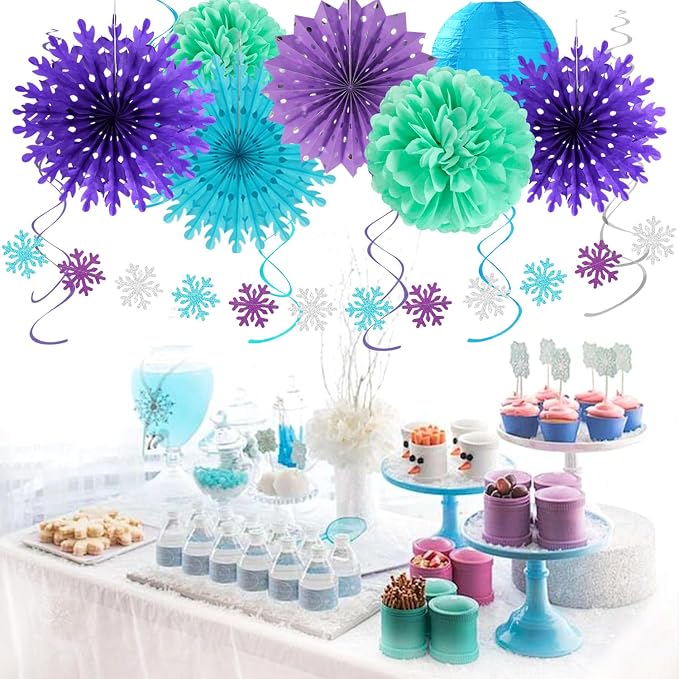 Winter-Wonderland Christmas-Snowflake Frozen Birthday Party-Decorations - Image 4