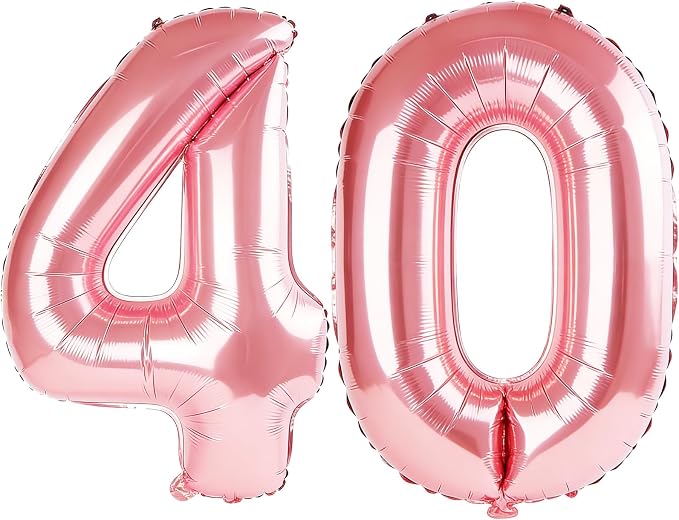 40 Inch Number 40 Balloons for 40th Birthday Party Decorations, 0-100 Jewelry by FOBELEC