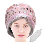 Electric Hair Heating, Oil Treatment Steamer Hat Electric Hair Steamer Adjustable Heat Steam Detachable Care Toolus Plug 110V