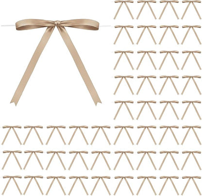 Riceshoot Tan Bows by Zuqqaaoor