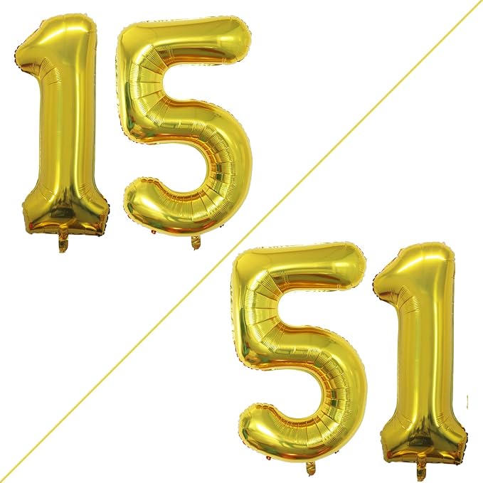 Number 15 Balloons for 15th Birthday Sweet 15 Party Decorations, 42 Inch Jumbo - Image 2