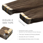Wennalife Tape in Hair Extensions Human Hair, 20pcs 50g 18 inch 5D Remy Hair Extensions for Women Tape Ins Straight Extensiones De Cabello Humano Skin Weft