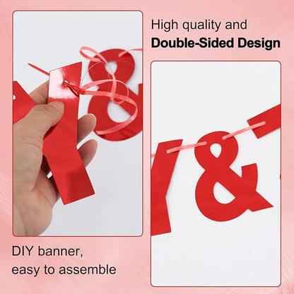 BEISHIDA Double-sided Red 116PCS A-Z DIY Letter Custom Banner Party Decor | 111 - Image 3