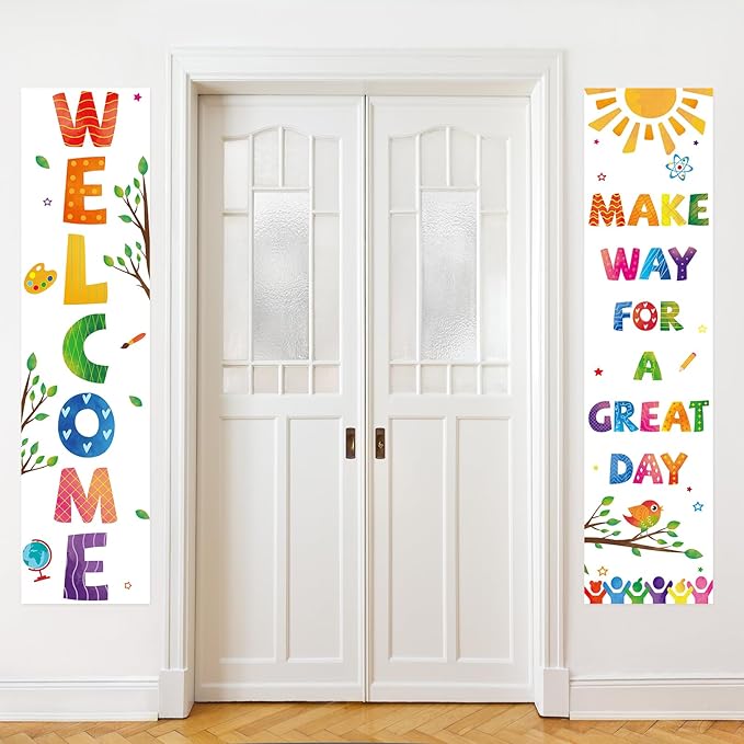 Sideim Colorful Classroom Welcome Poster Decorations, Welcome Sign - Image 4