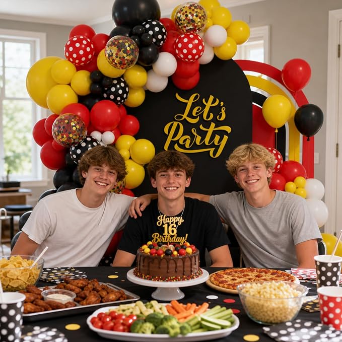 131pcs Red and Yellow Balloon Arch Kit - Image 5