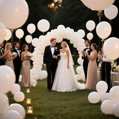 Sand White Latex Balloons 12 Inch 100 Pack Matte Latex Balloons - Image 7
