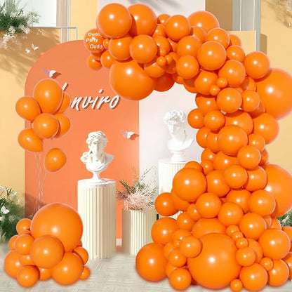 Ouddy Party 129Pcs Orange Balloons Different Sizes 18 12 10 5 Inch, Latex - Image 5