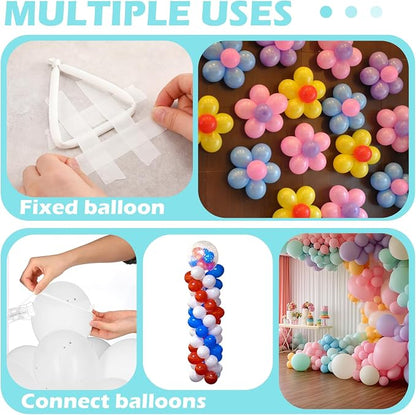 10 Pack Large Balloon Arch Clips 3.5 Inch Heavy Duty Clip and 100 Pcs White 260 - Image 4