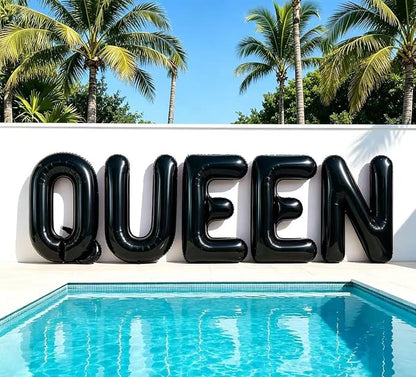 40 Inch Black Letter C Foil Balloon, Large Jumbo Mylar Helium Alphabet Balloon - Image 5