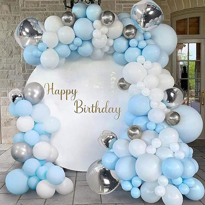 Awenztech Light Blue Balloons 12 inch, Pastel Blue Latex Balloon 50pcs Party - Image 6