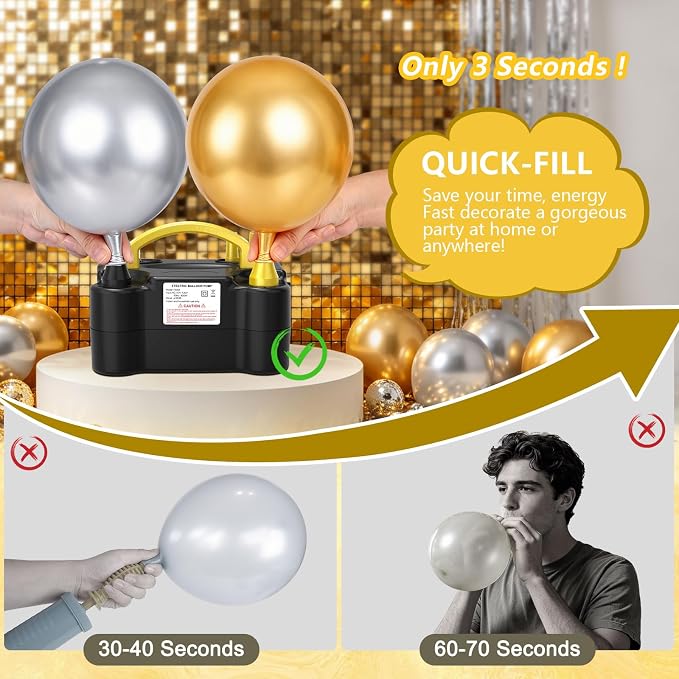 IDAODAN Electric Balloon Pump, Portable Electric Balloon Blower Machine - Image 4