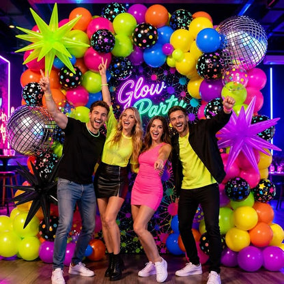 200Pcs Neon Balloons Garland Arch Kit - Image 3