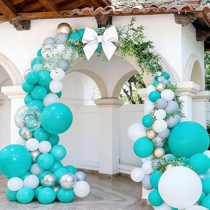 100pcs 5 Inch Small Teal Blue Balloons Arch Fillers | 5” Mini Turquoise Latex - Image 4