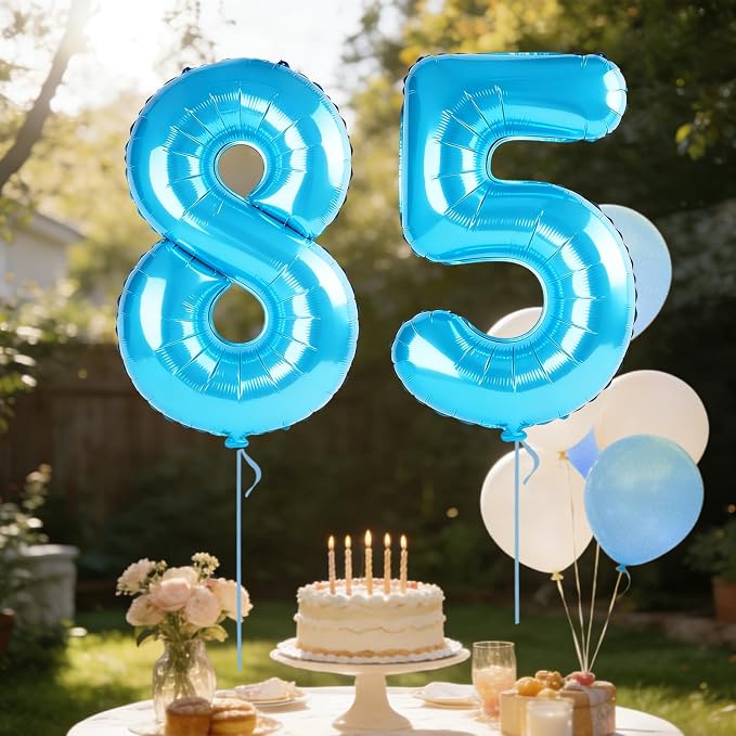 40 Inch Number 85 Balloons for 85th Birthday Party Decorations, 0-100 Jewelry - Image 3