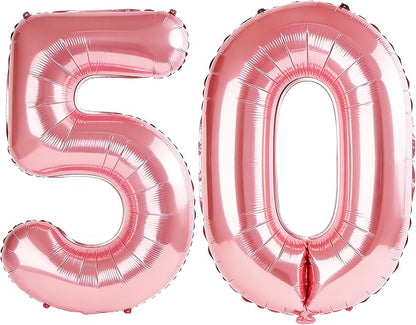 40 Inch Number 50 Balloons for 50th Birthday Party Decorations, 0-100 Jewelry by FOBELEC