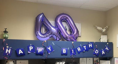 24 Balloon Numbers 40Inch for 24th Women Birthday Decorations, Inflation Straw - Image 4