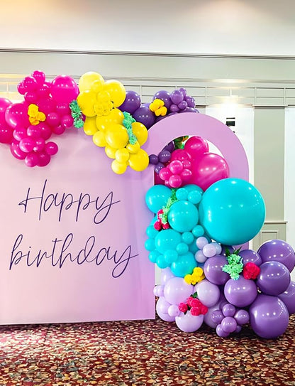 Pink Blue Purple Balloons, Hot Pink Purple Teal Yellow Balloons | 60 Pcs 12 - Image 3