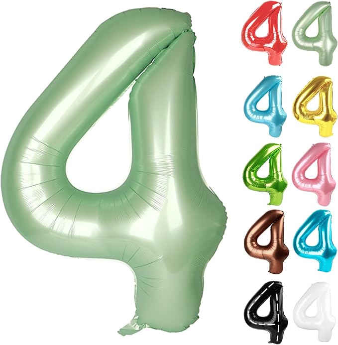 Oliver Green Number 4 Balloon 40 Inch by IWERP