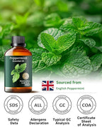 Peppermint Essential Oil Pure, Mumianhua Natural Peppermint Oil for Diffuser, Aromatherapy, Skin, Hair,SPA, DIY, Soap Making,Cleaning 3.38 Fl Oz