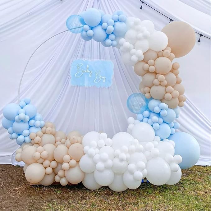 Voircoloria 130pcs White Party Balloons Garland Arch Kit, 18 12 10 5 Inch | - Image 4