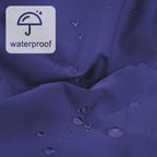 Reusable Shower Cap for Women, Large Waterproof Shower Essentials Bonnet Washable Elastic Band Bath Hair Wrap Hat for Long Hair, Braids(Dark Blue Purple)
