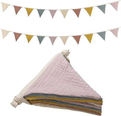 Oudain 2 Pcs Pennant Banner Flags Nursery Garland Triangle Bunting Flags by Oudain