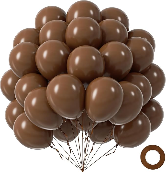 Dark Brown Balloons 12 inch by Awenztech