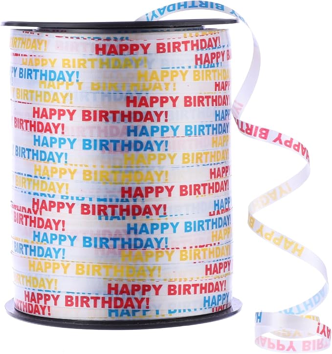 Birthday 500 Yards Curling Ribbon-Balloon String by Unknown