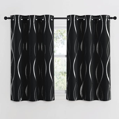 NICETOWN Black Out Curtains for Small Window, 2 Panels, 42 inches Wide by 48 - Image 2