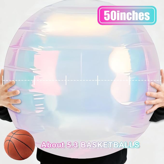 50 Inch Giant Iridescent Round Foil Balloons - Image 4